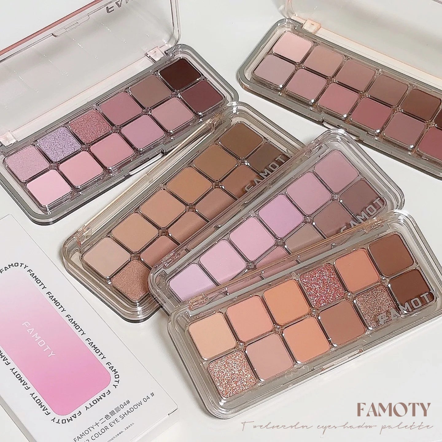 12 - Color Low Saturation Eyeshadow Palette All Matte Tea Apricot Eye Makeup Palette Daily Earth Makeup Long Lasting Eye Shadows - Leeoni America