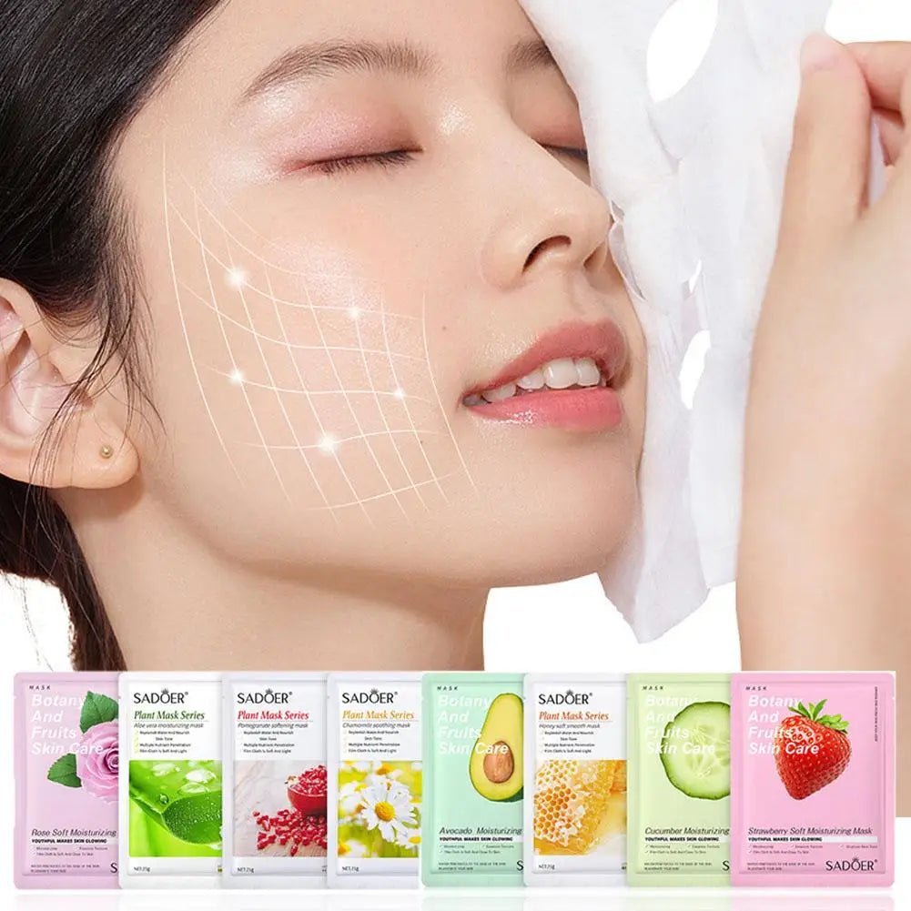 1PC Natural Plant Face Mask Beauty Skincare Masks Moisturizing Deeply Hydrating Facial Mask Face Care Cosmetics - Leeoni America