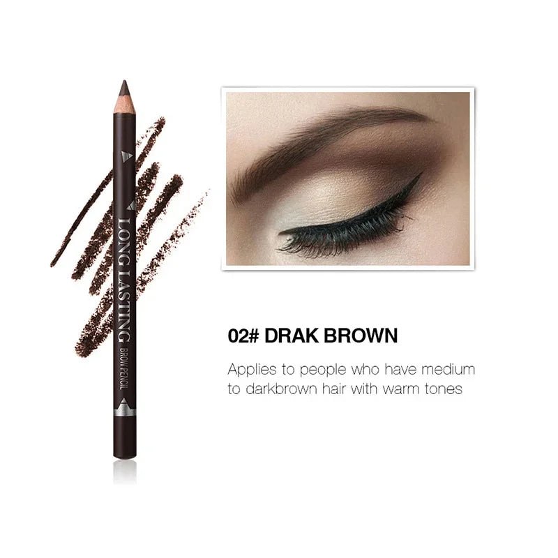 1Pcs Eye Brow Cosmetics Waterproof Long Lasting Easy to Wear Pigment Black Coffee Brown Cheap Eyebrow Eyeliner Makeup Pencil - Leeoni America