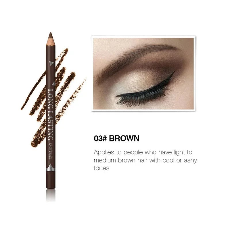 1Pcs Eye Brow Cosmetics Waterproof Long Lasting Easy to Wear Pigment Black Coffee Brown Cheap Eyebrow Eyeliner Makeup Pencil - Leeoni America