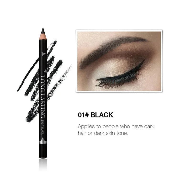 1Pcs Eye Brow Cosmetics Waterproof Long Lasting Easy to Wear Pigment Black Coffee Brown Cheap Eyebrow Eyeliner Makeup Pencil - Leeoni America