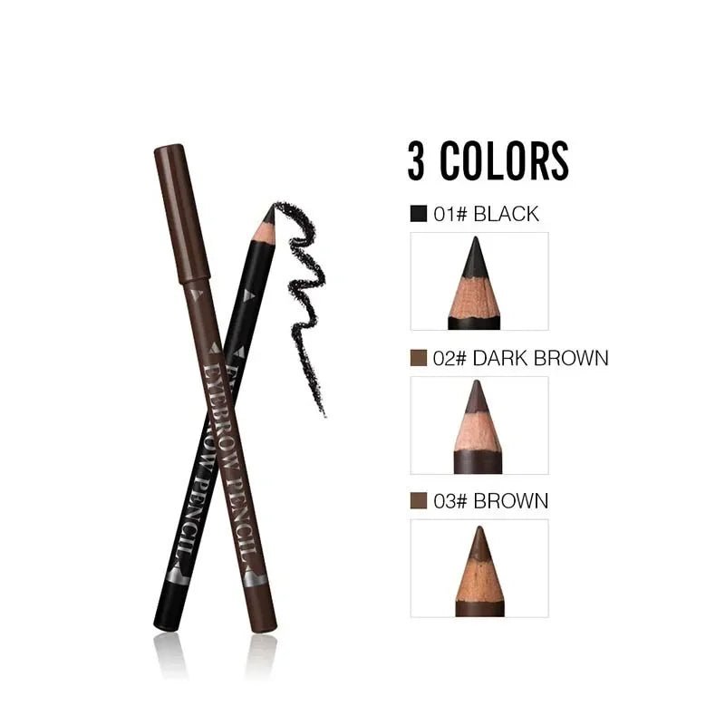 1Pcs Eye Brow Cosmetics Waterproof Long Lasting Easy to Wear Pigment Black Coffee Brown Cheap Eyebrow Eyeliner Makeup Pencil - Leeoni America