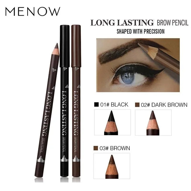 1Pcs Eye Brow Cosmetics Waterproof Long Lasting Easy to Wear Pigment Black Coffee Brown Cheap Eyebrow Eyeliner Makeup Pencil - Leeoni America