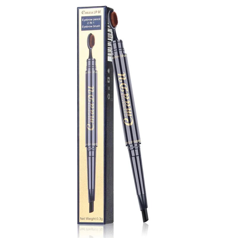 CmaaDu Waterproof Fling Naturally Long Lasting Eye Brows Pencil Styler Precise Microfine Eyebrow Black Brown With Brush Makeup - Leeoni America