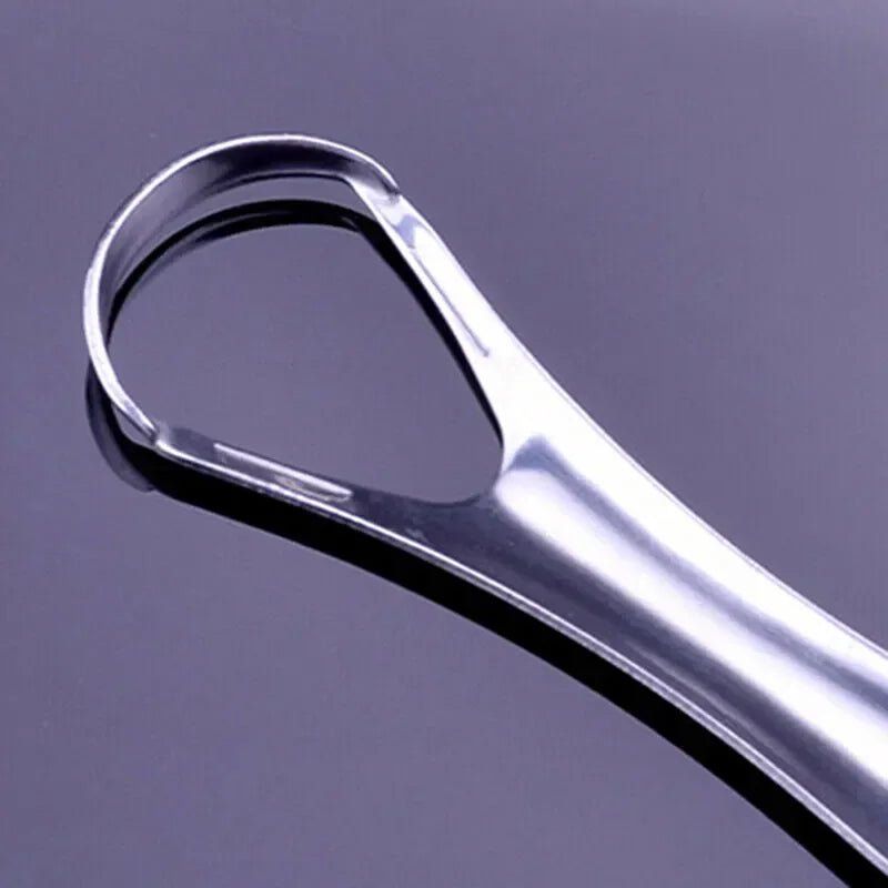 High Quality Stainless Steel Tongue Scraper Cleaner Fresh Breath Cleaning Coated Tongue Toothbrush Oral Hygiene Care Tools - Leeoni America