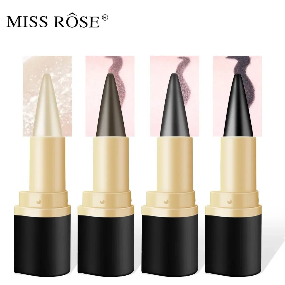Miss Rose Black Long - Lasting Gel Eyeliner Pen 24 - Hour Waterproof Kajal Eye Shadow Pencil Shimmer Cosmetic for Eye Makeup - Leeoni America