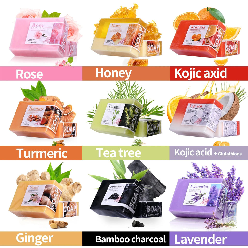Natural Organic Lavender Essential Oil Soap Handmade Soap for Cleansing, Refreshing, Oil Control, Bath Soap - Leeoni America
