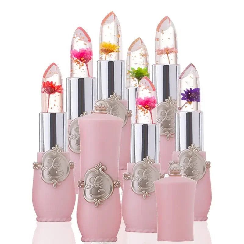 Waterproof Flower LipStick Jelly Flower Transparent Color Changing Lipstick Long Lasting 6 Colors Flower Lipsticks Lip balm - Leeoni America