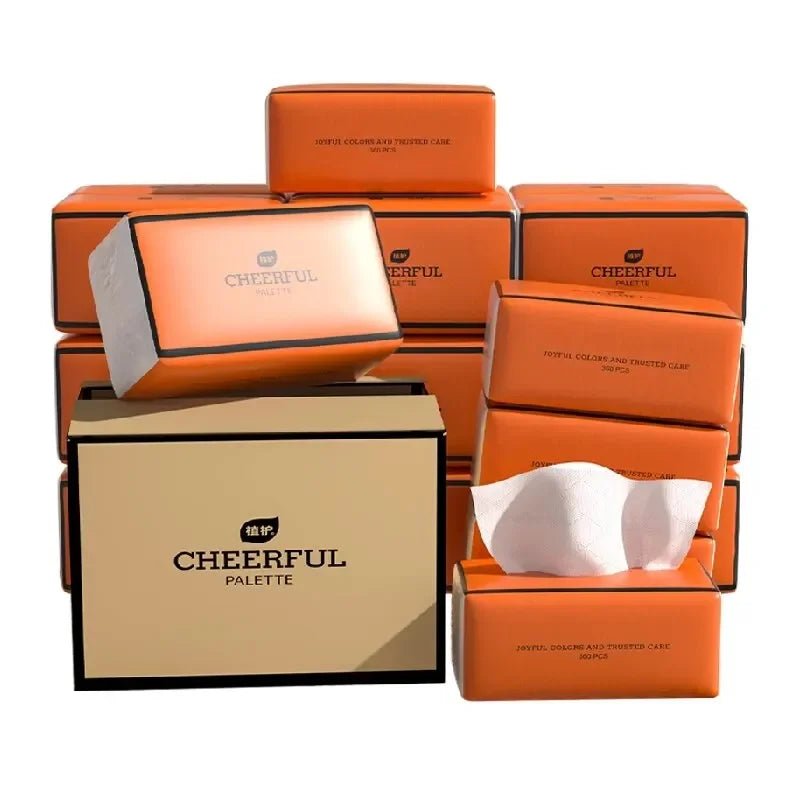 Zhihu Orange Air Cushion Tissue 4 Layer 90 Sheets 8 Bags - Leeoni America